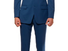 Ferrecci Mens Savannah Indigo Slim Fit 3 Piece Suit