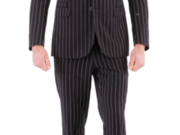 Bellagio Black White Mens 2 Button Slim Peak Lapel Suit With Pick Stitching Ticket Pocket Double Breasted Vest With Shawl Lapel