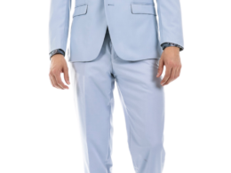 Oslo Sky Blue Slim Fit Notch Lapel 2 Piece Suit