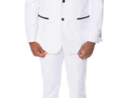 Celio White & Black 3 piece Slim Fit Tuxedo