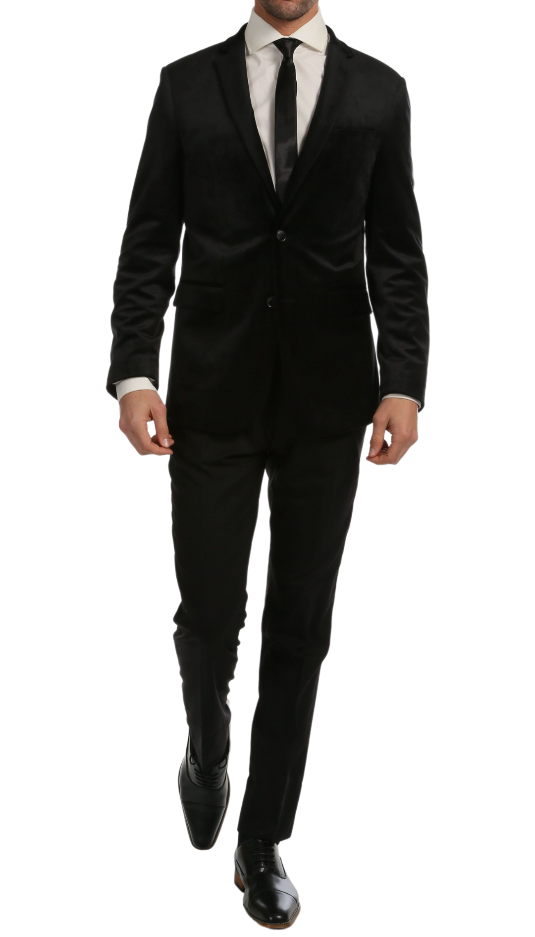 Ferrecci Men's Navy MARQUEE Velvet Blazer - Image 2