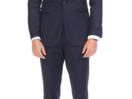 Ferrecci Men's Reno Navy / Navy Slim Fit Shawl Lapel 2 Piece Tuxedo Suit Set