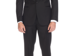 Ferrecci Men's Reno Black Slim Fit Shawl Lapel 2 Piece Tuxedo Suit Set