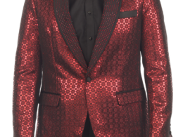 Men's Mojito Red Shawl Collar Tuxedo 1 Button 2 Vent Slim Fit