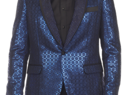 Men's Mojito Blue Shawl Collar Tuxedo 1 Button 2 Vent Slim Fit