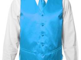Ferrecci Mens PV600 - Turquoise with Turquoise Back Adjustable Vest Set