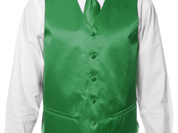 Ferrecci Mens PV600 - Green with White Back Adjustable Vest Set