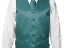 Ferrecci Mens PV600 - Teal with Black Back Adjustable Vest Set