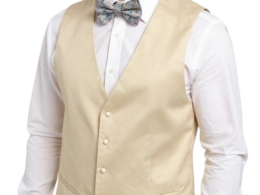 Ferrecci Mens PV600 - Cream with Cream Back Adjustable Vest Set