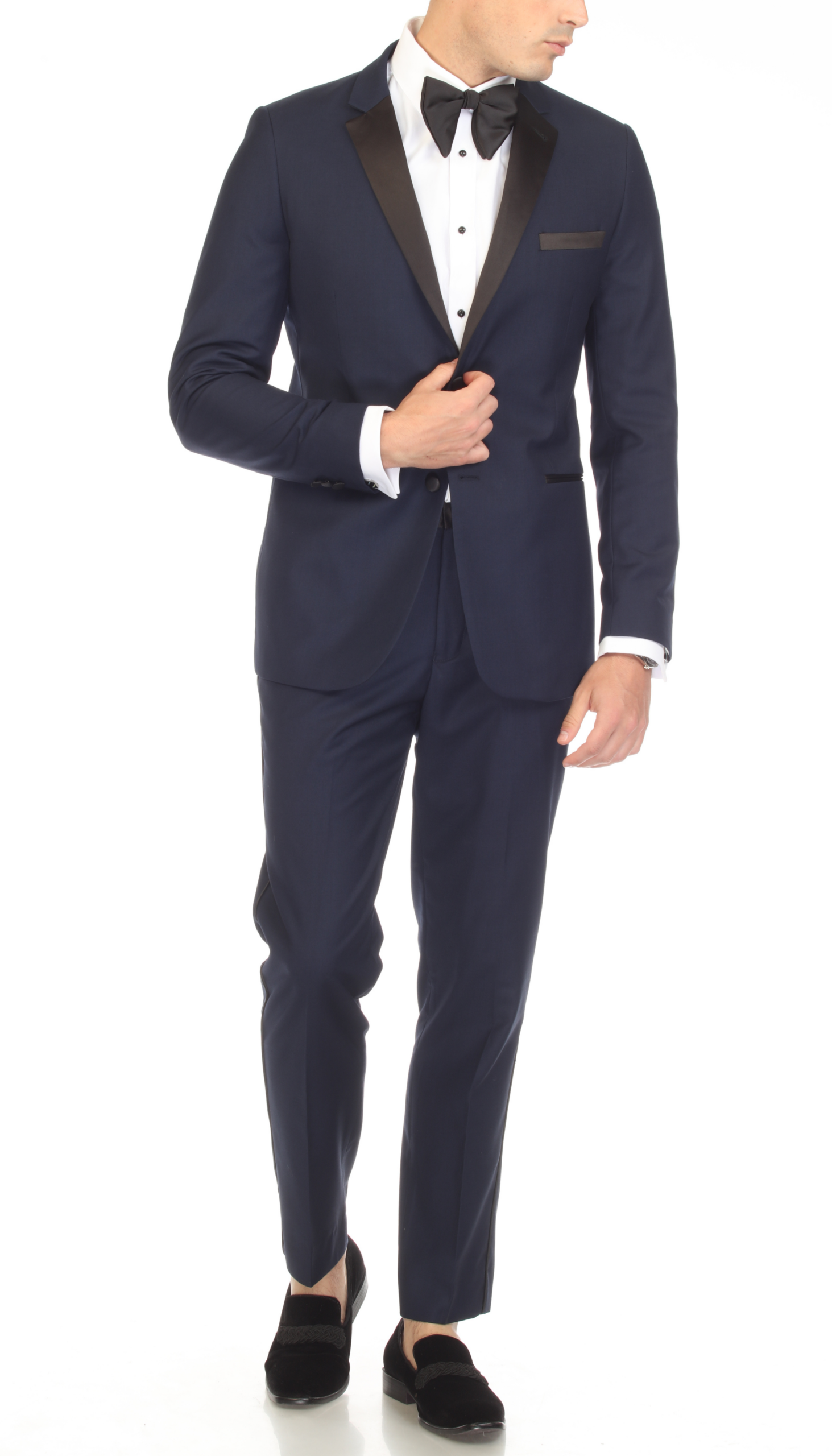 Bronson Navy Slim Fit Notch Lapel Tuxedo - Image 2