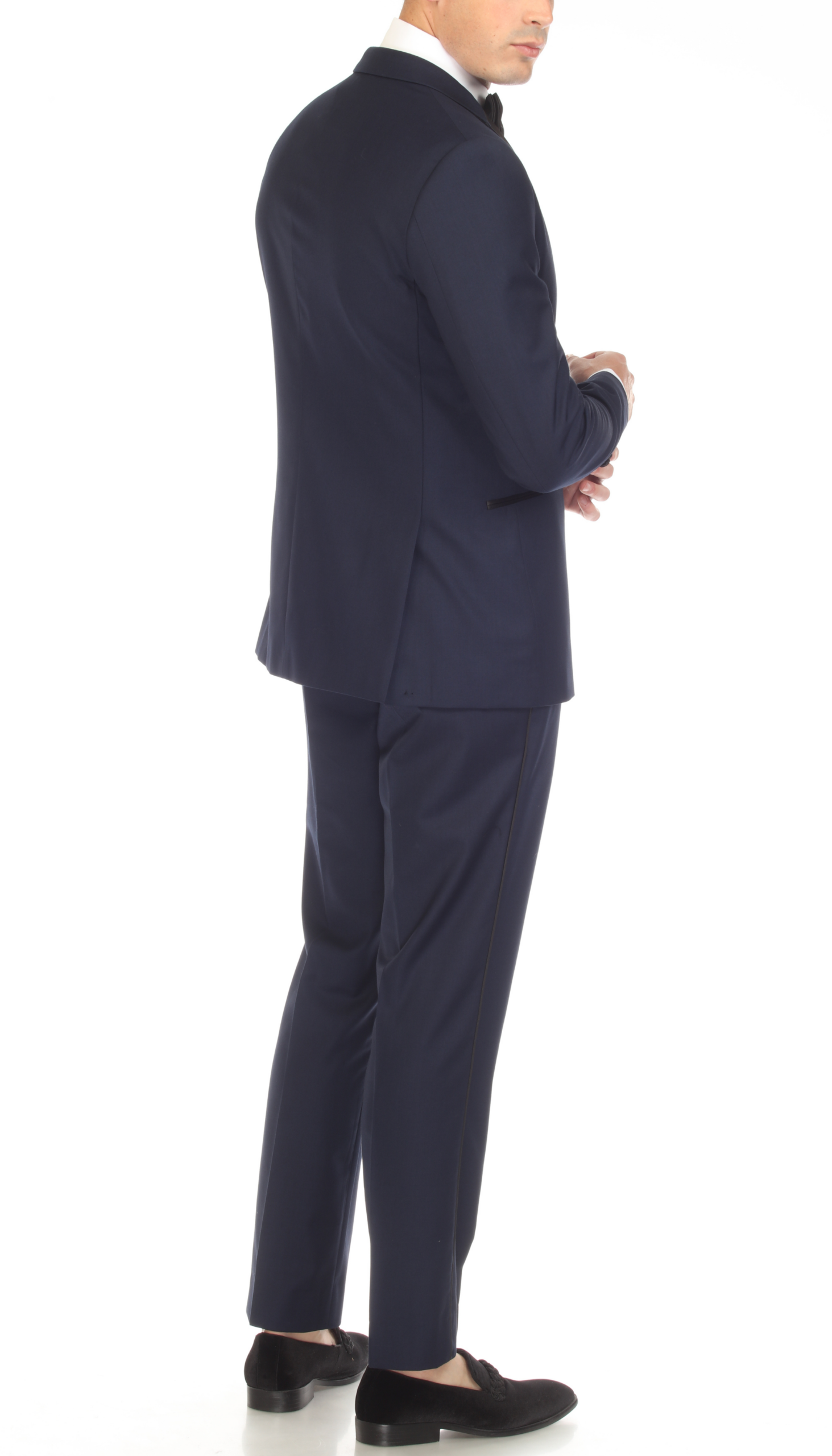 Bronson Navy Slim Fit Notch Lapel Tuxedo - Image 3