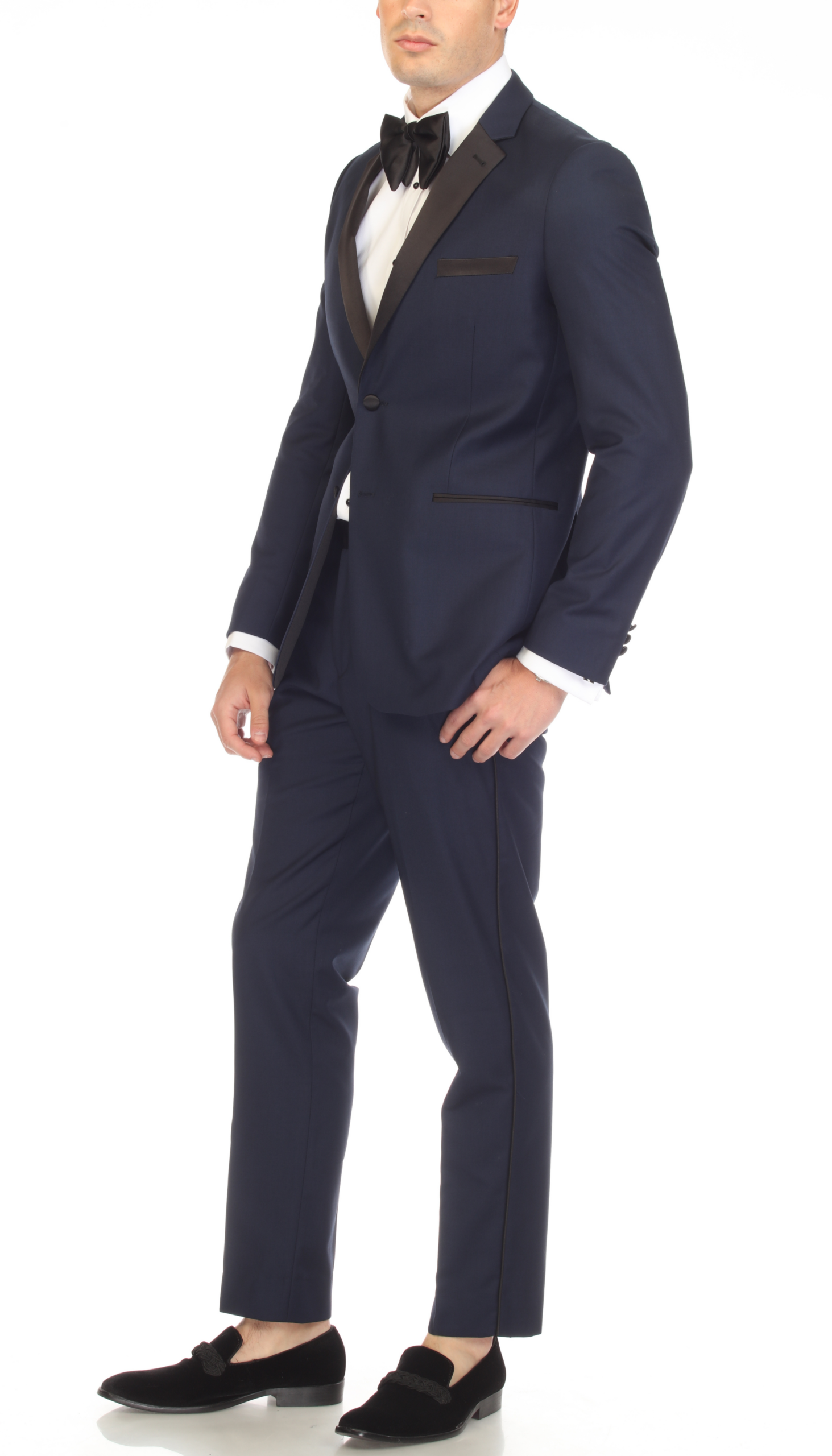 Bronson Navy Slim Fit Notch Lapel Tuxedo - Image 5