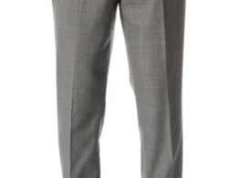 Ben Light Grey Wool Blend Modern Fit Traveler Pants