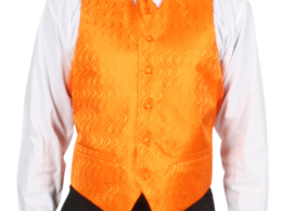 Ferrecci Mens PV150 - Orange with Orange Back Adjustable Vest Set