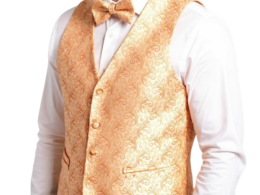 Ferrecci Mens PV50-8 Orange with Orange Back Vest Set