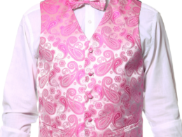 Ferrecci Mens PV350 - Fuchsia with White Back Adjustable Vest Set