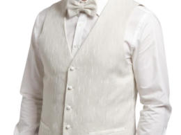 Ferrecci Mens PV100 - White with White Back Vest Set