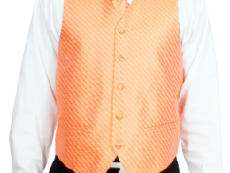 Ferrecci Mens PV300 - Orange with Black Back Adjustable Diamond Vest Set