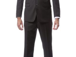 Mens ZNL22S 2pc 2 Button Slim Fit Charcoal Grey Zonettie Suit