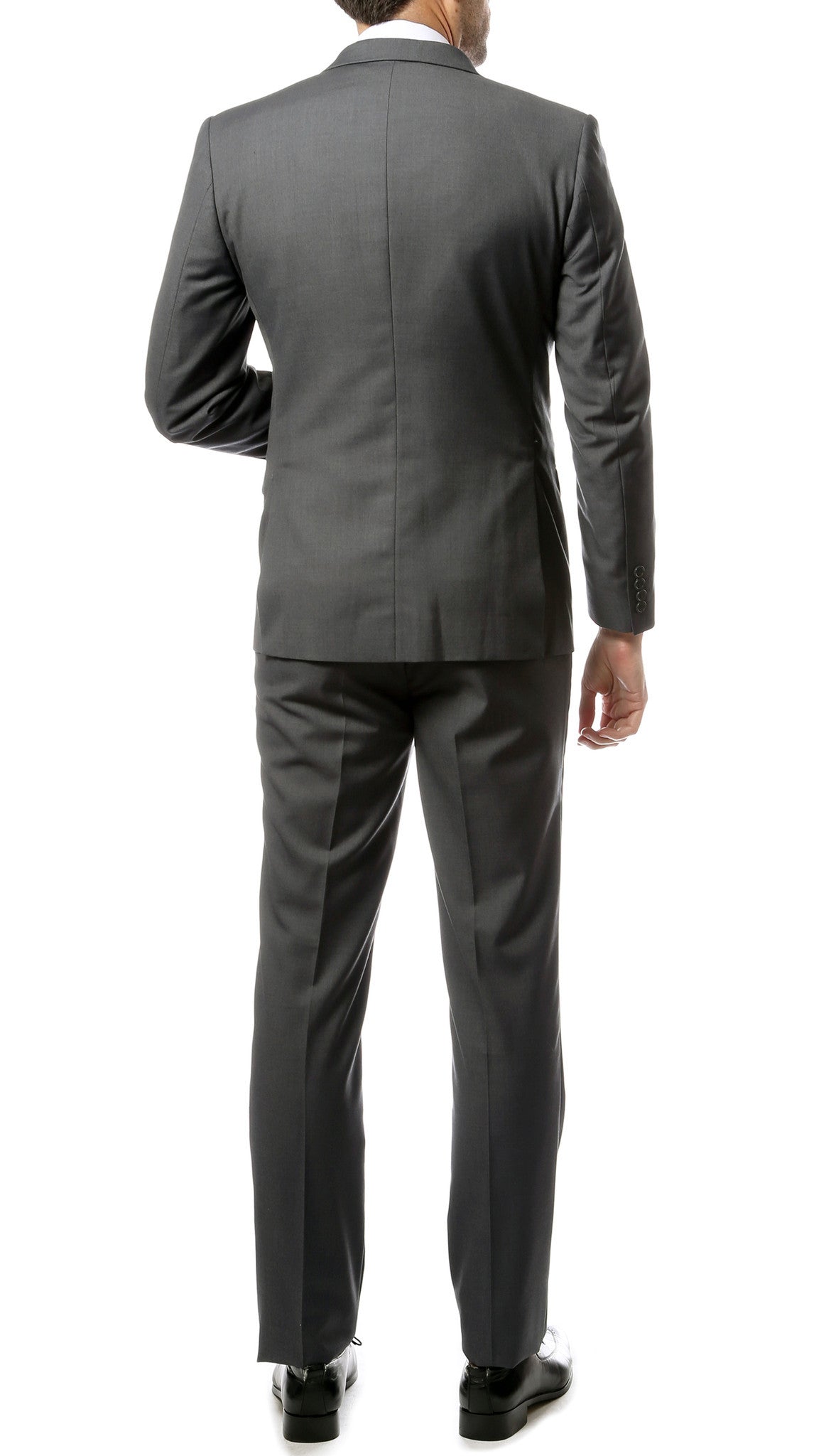 Mens ZNL22S 2pc 2 Button Slim Fit Heather Grey Zonettie Suit - Image 3