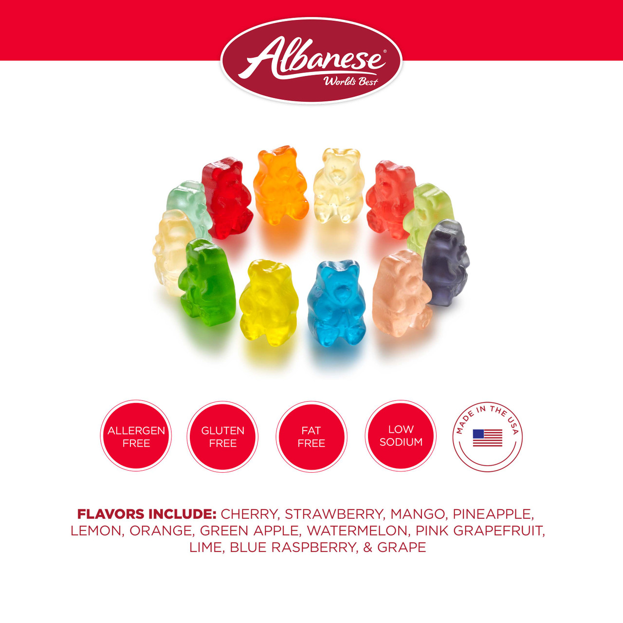 Albanese Gummy Bears - 12 Flavors! 5 lb Bag (Pack of 4) - Image 7