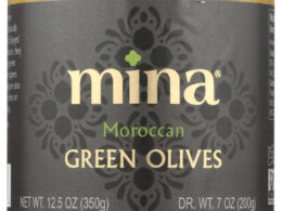 Mina Moroccan Green Olives 12.5 oz (Pack of 6)