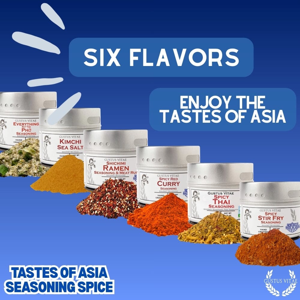 Asian Seasonings Gift Set - Tastes of Asia - Artisanal Spice Blends Six Pack - Image 5