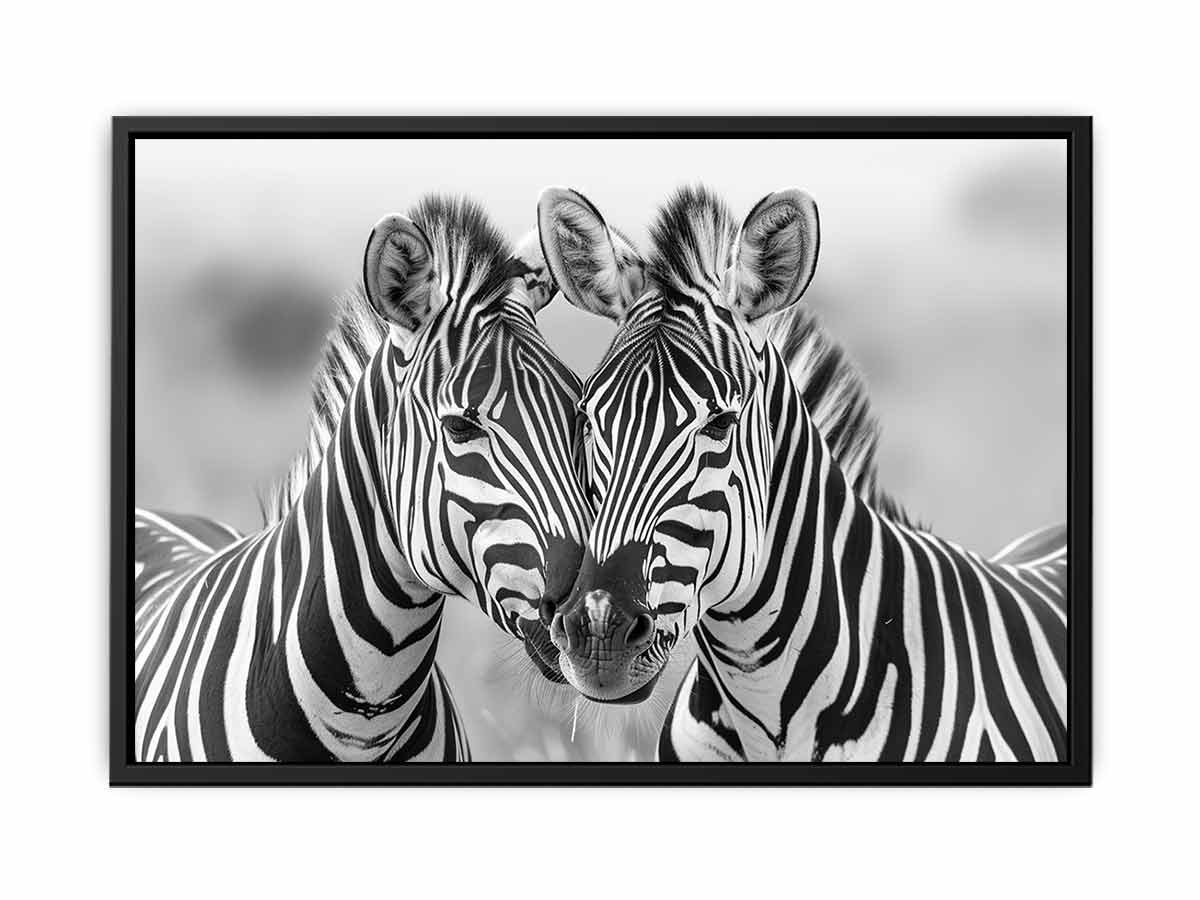 Two Zebras Canvas Art Print - Image 25