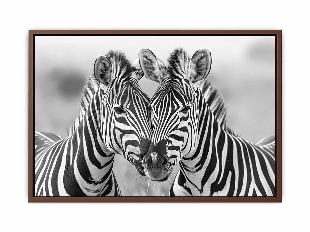 Two Zebras Canvas Art Print - Image 9