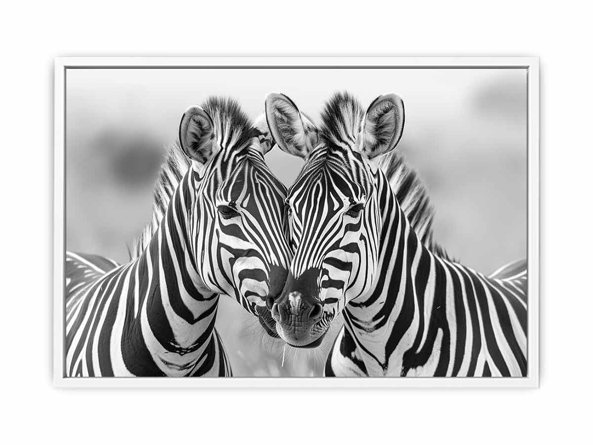 Two Zebras Canvas Art Print - Image 26