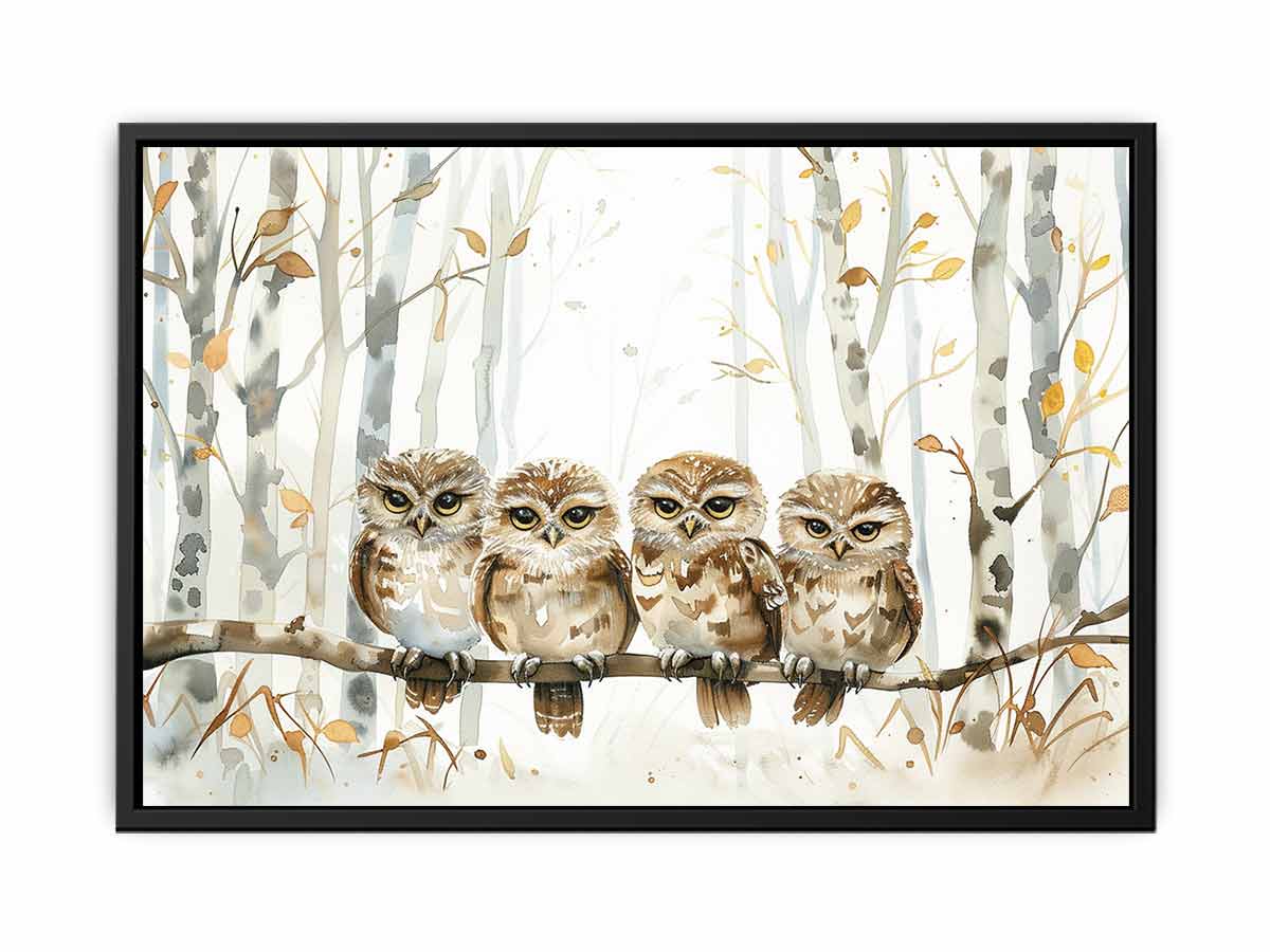 Owl Party Canvas Art Print - Image 5
