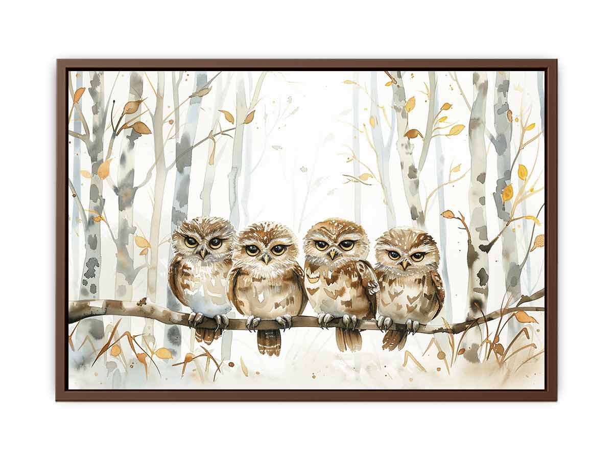 Owl Party Canvas Art Print - Image 9