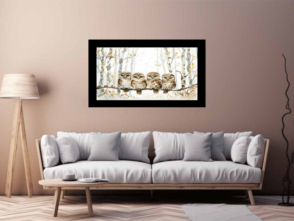 Owl Party Canvas Art Print - Image 3