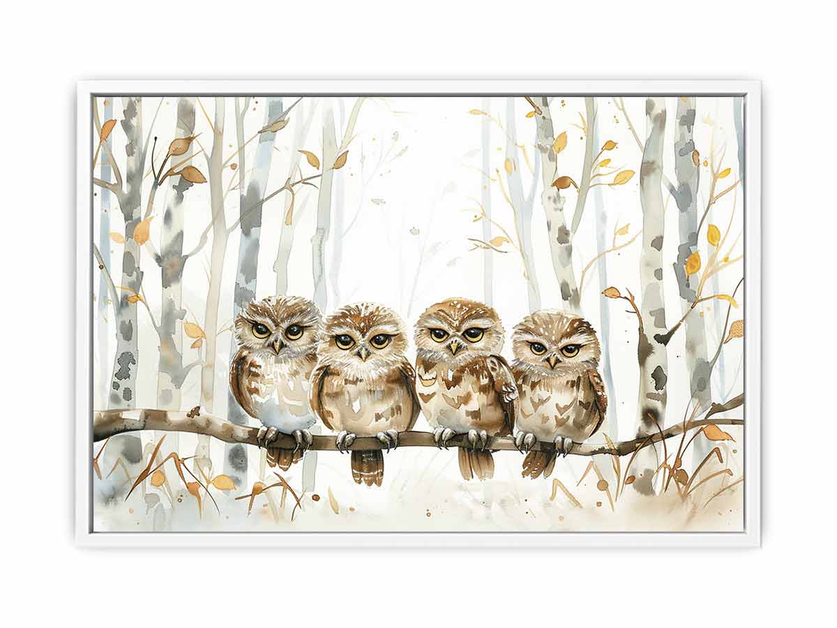 Owl Party Canvas Art Print - Image 8