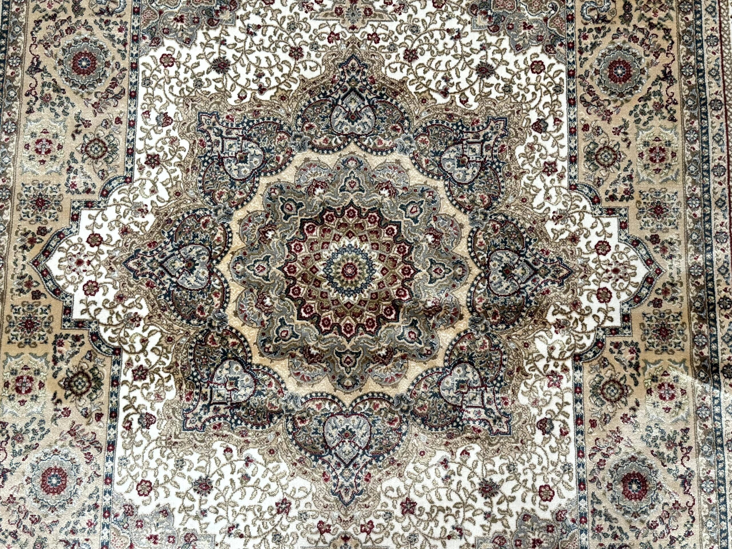 Turkish Memluk Silk Rug 4x6, Hereke Carpet, Bamboo Silk, New - Image 4