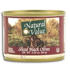 Natural Value Sliced Black Olives (24x2.25Oz)