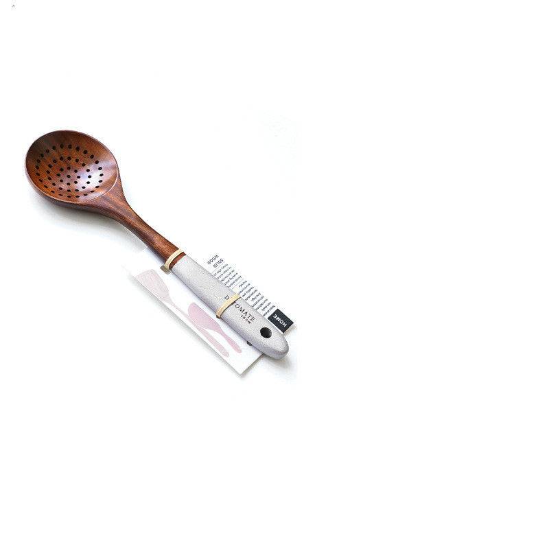 Teak Lacquer Kitchen Utensils | Japanese-Style Soup Spoon & Vegetable Shovel - Image 3