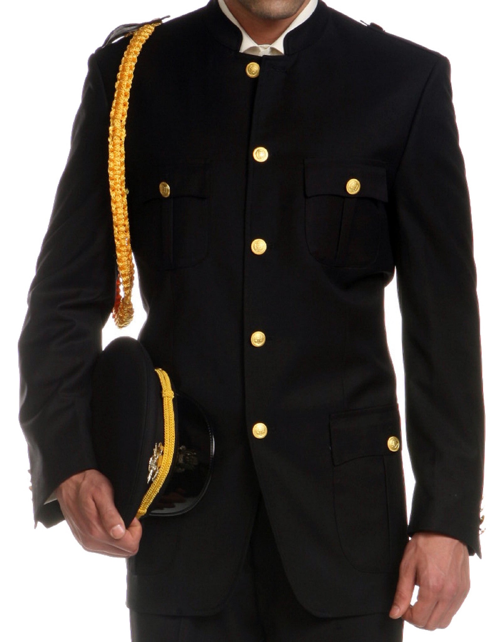 Ferrecci Mens Black Military Cadet Uniform - Image 2