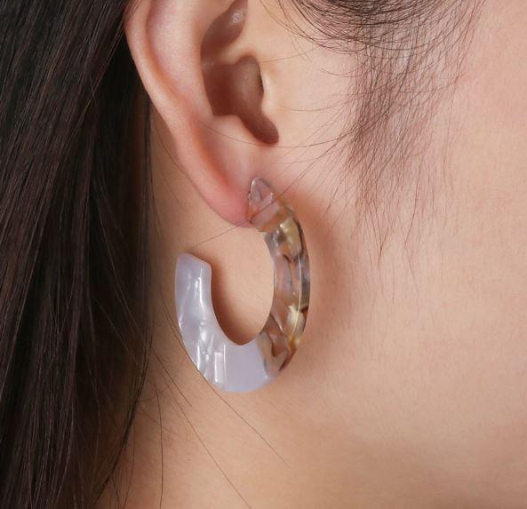 Chance Earrings -Tan - Image 2