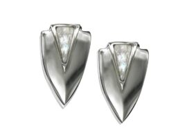 Chevron Earrings- Silver