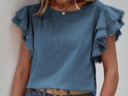 Denise Ruffle Sleeve Top