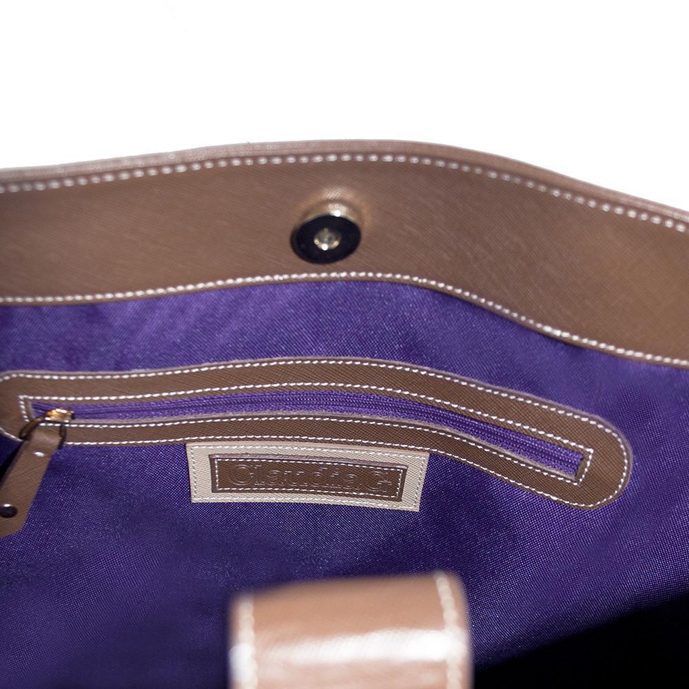 Luminous Leather Bag - Chocolate - Image 4