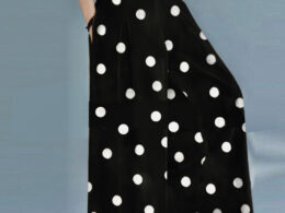 Polka Wide Leg Pants