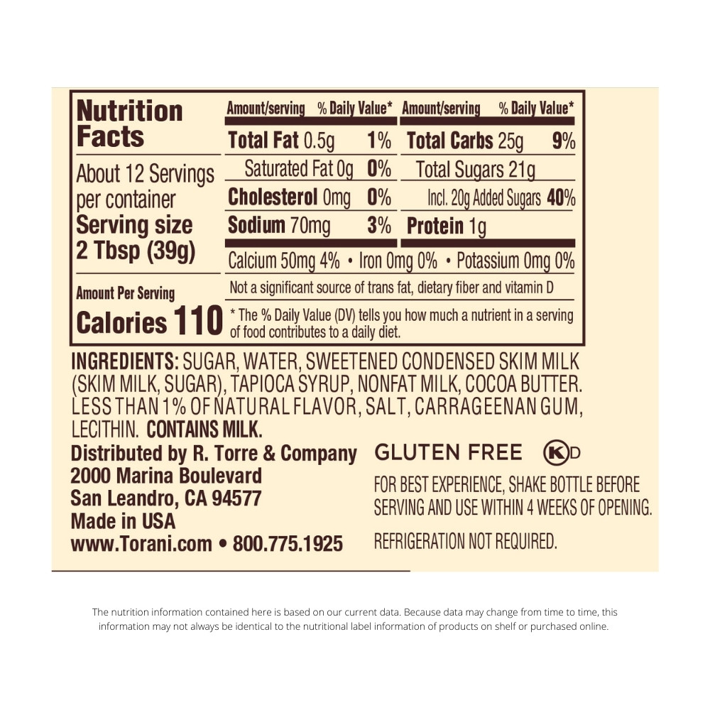 TORANI SCE PRMDE WHTCHOC ( 4 X 16.5 OZ ) - Image 4