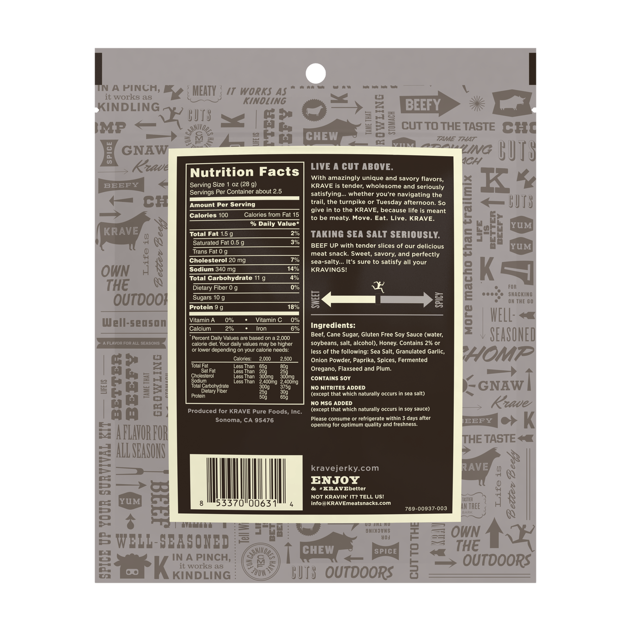 KRAVE BEEF JRKY SEA SALT ( 8 X 2.7 OZ ) - Image 4