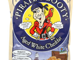 Pirate's Booty Non GMO Aged White Cheddar Corn Puffs 10 oz (Pack of 6)