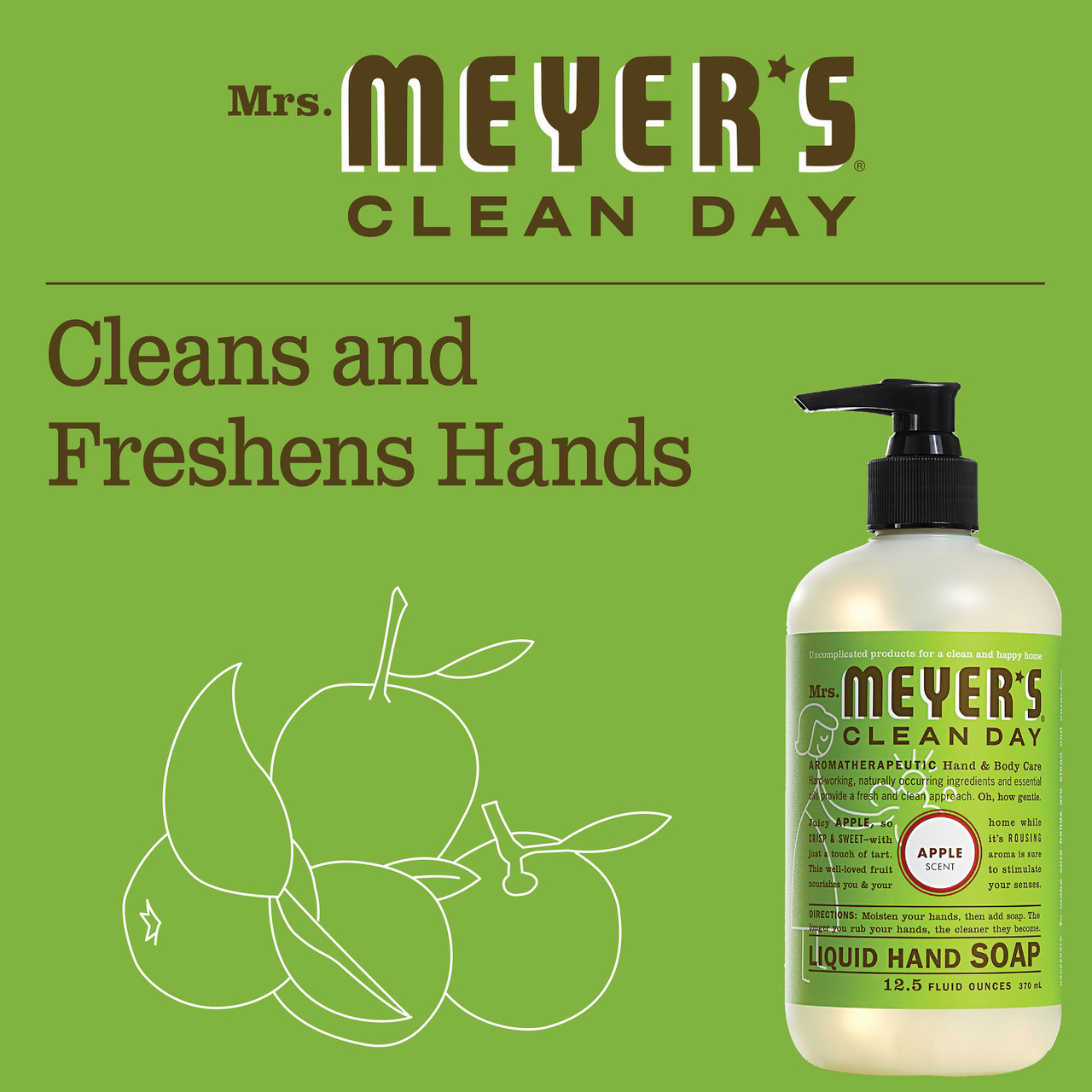 Mrs Meyers Liquid Hand Soap Apple (6x12.5OZ ) - Image 4
