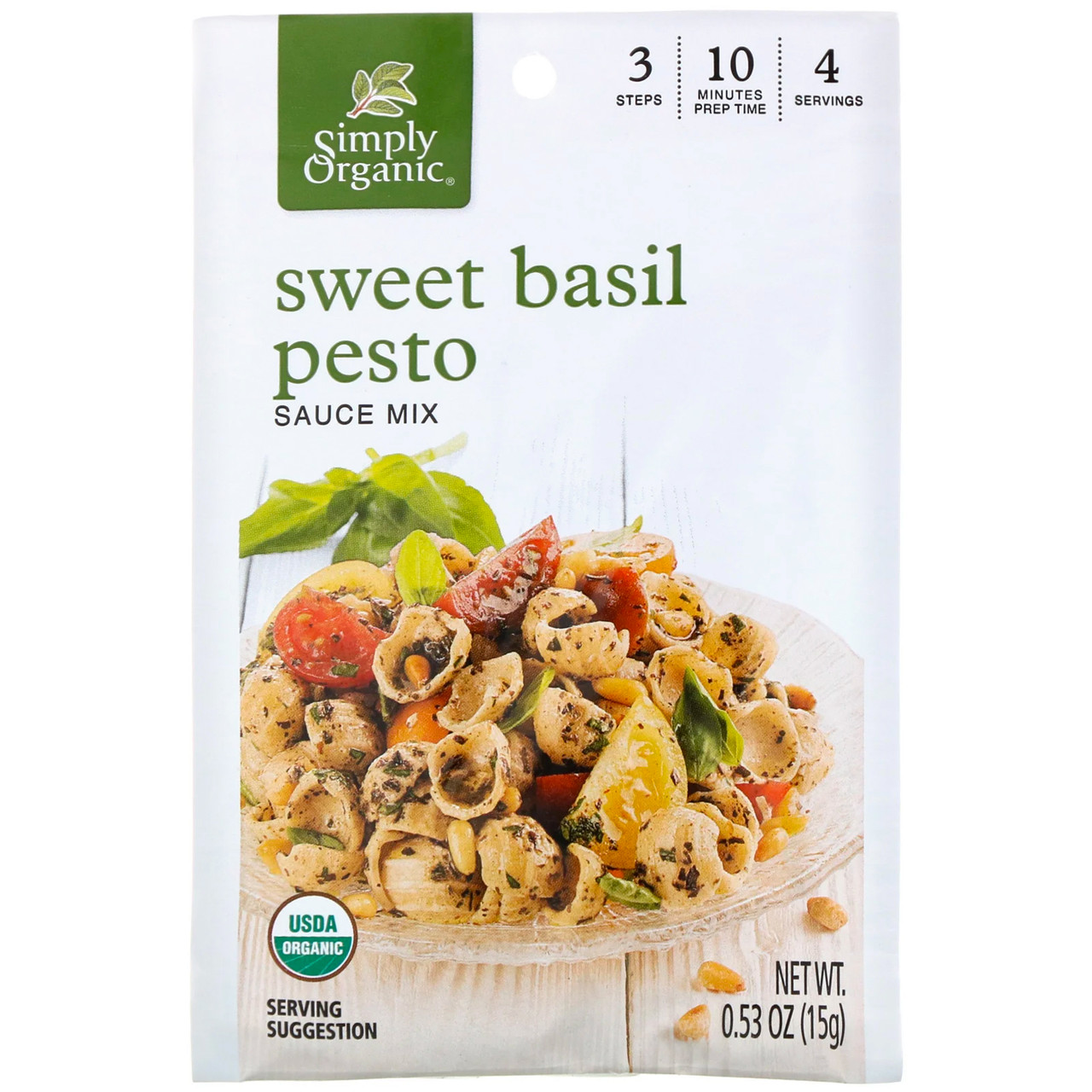 Simply Organic Sweet Basil Pesto (12 x 0.53 oz) - Image 2