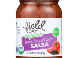Field Day Organic Black Bean & Corn Salsa 16 oz (Pack of 12)