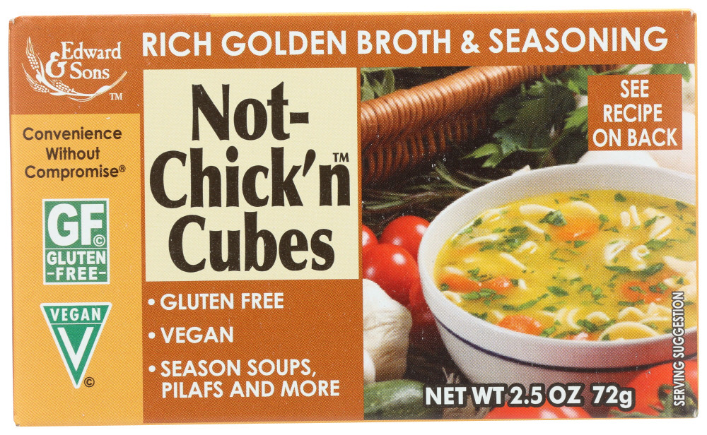 Edward & Sons Not Chicken Bouillon Cube (12x2.5 Oz)